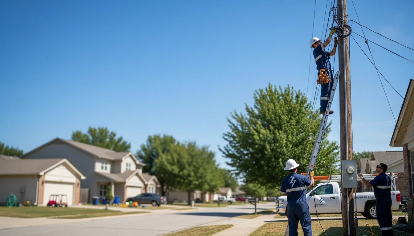 Residential electrician providing installation services in Salado, TX